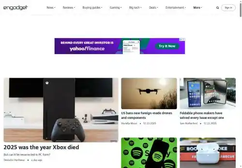 Engadget screenshot