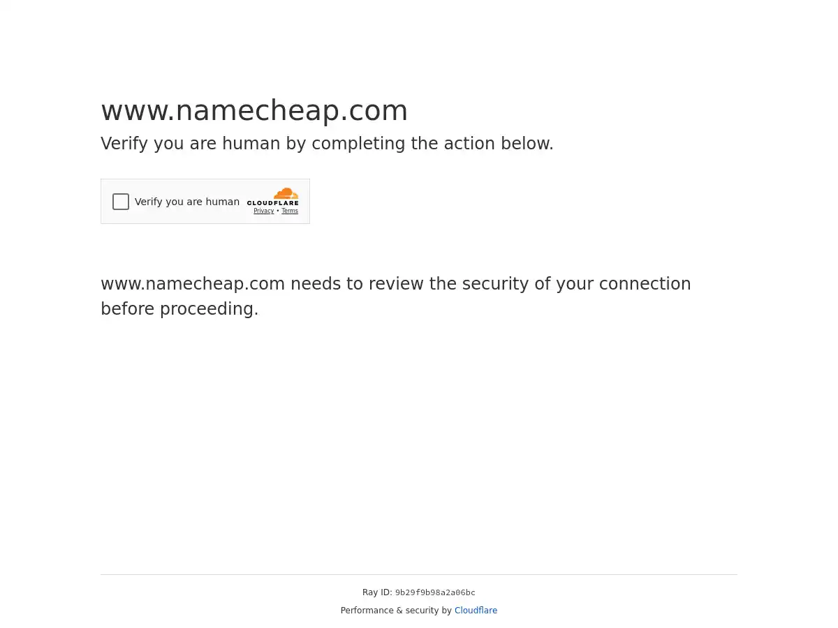 Namecheap screenshot