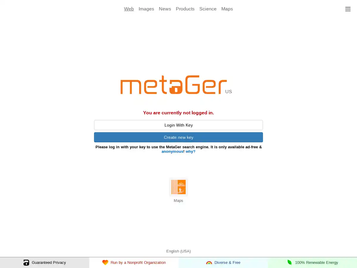 MetaGer screenshot