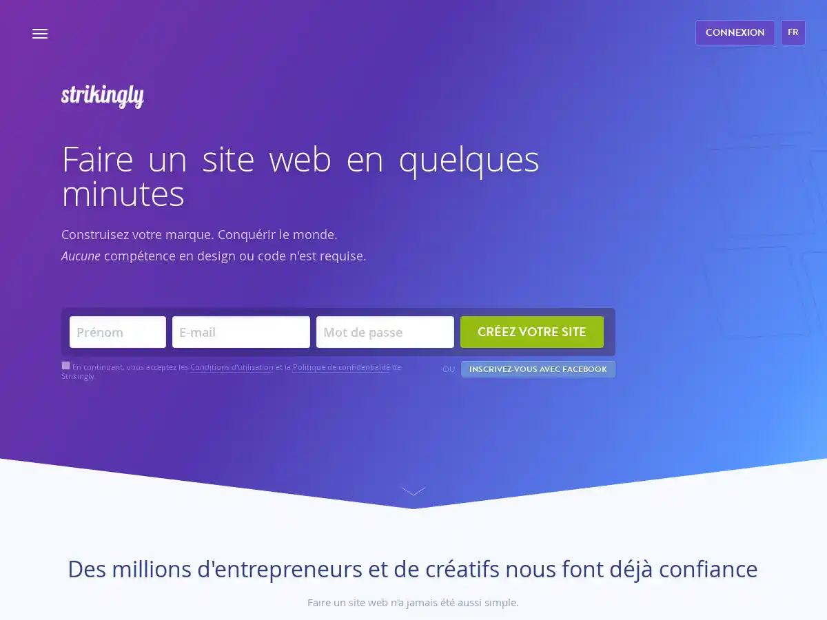 Strikingly screenshot