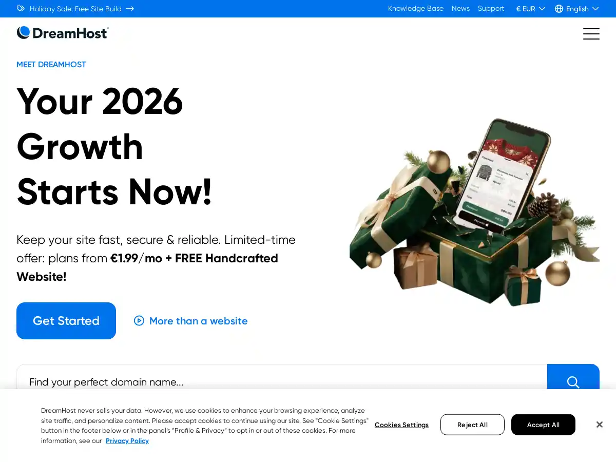 DreamHost screenshot