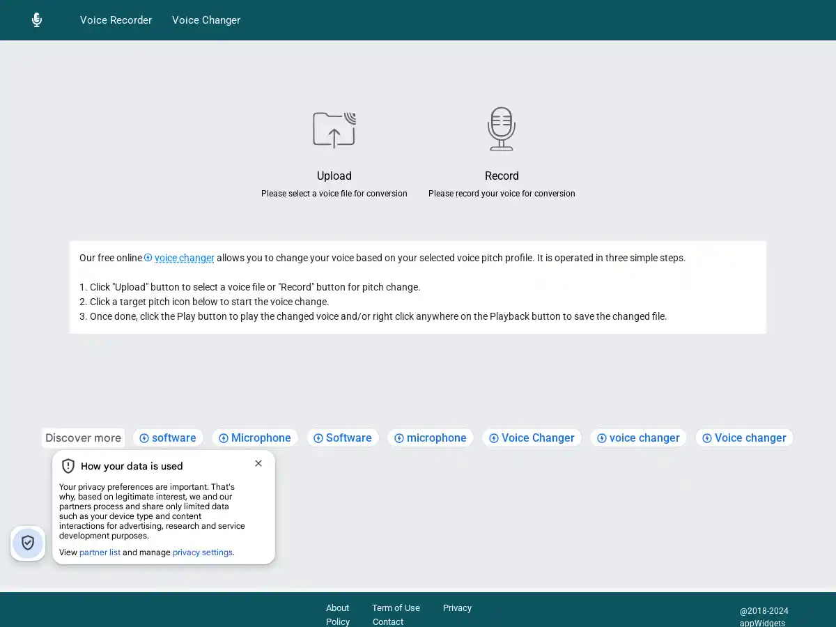 Online Voice Changer screenshot