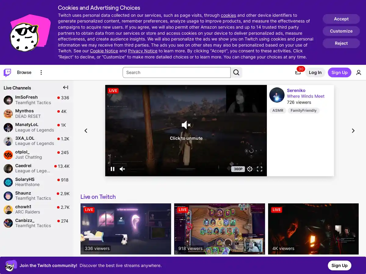 Twitch screenshot