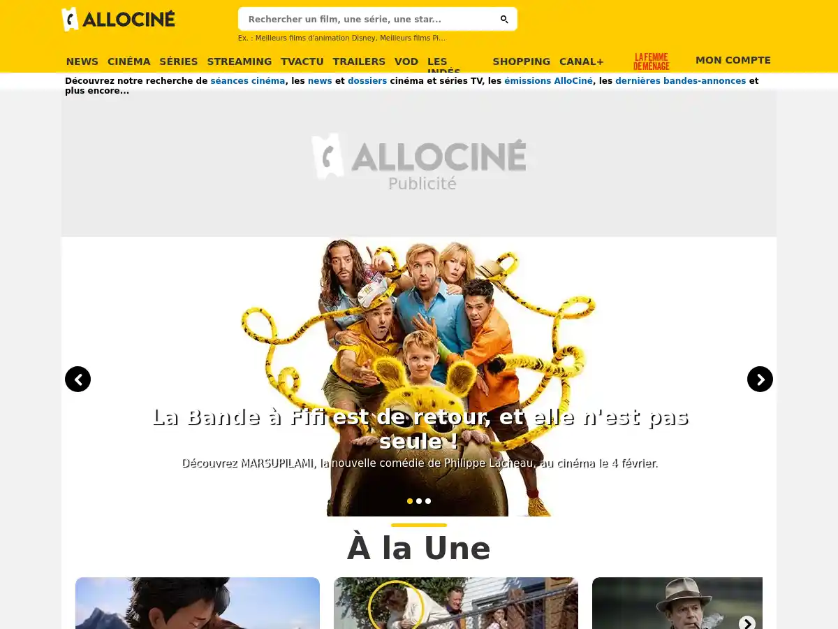 AlloCiné screenshot