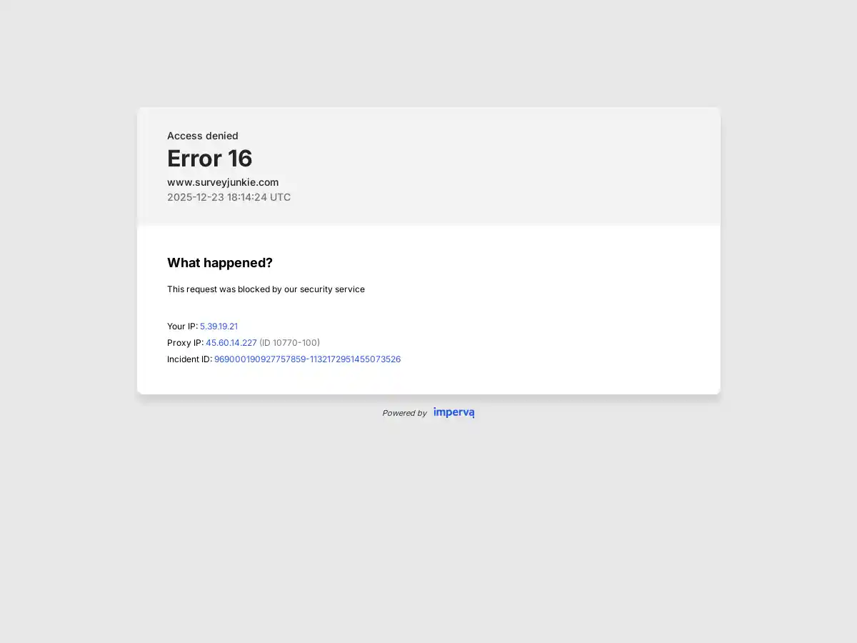 Survey Junkie screenshot