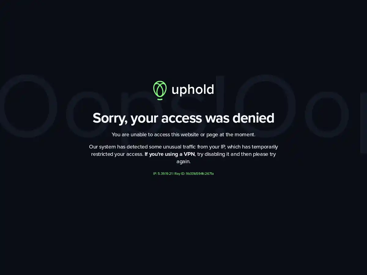 Uphold screenshot