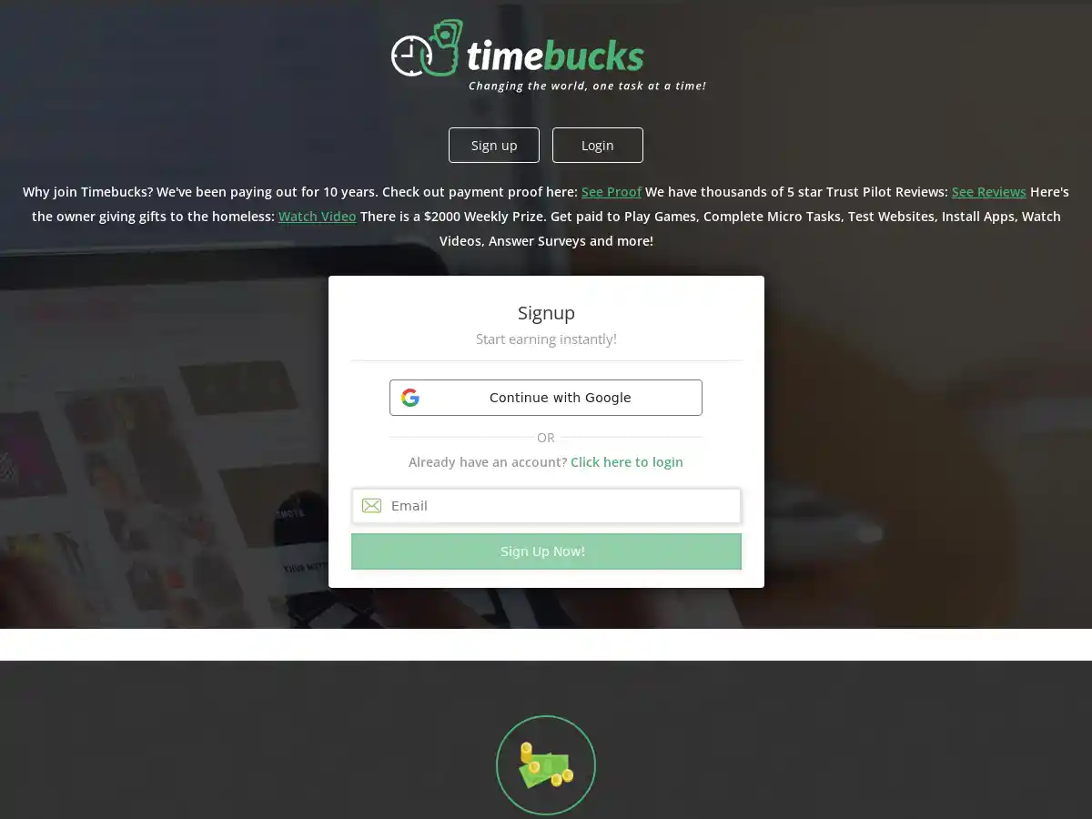 TimeBucks screenshot