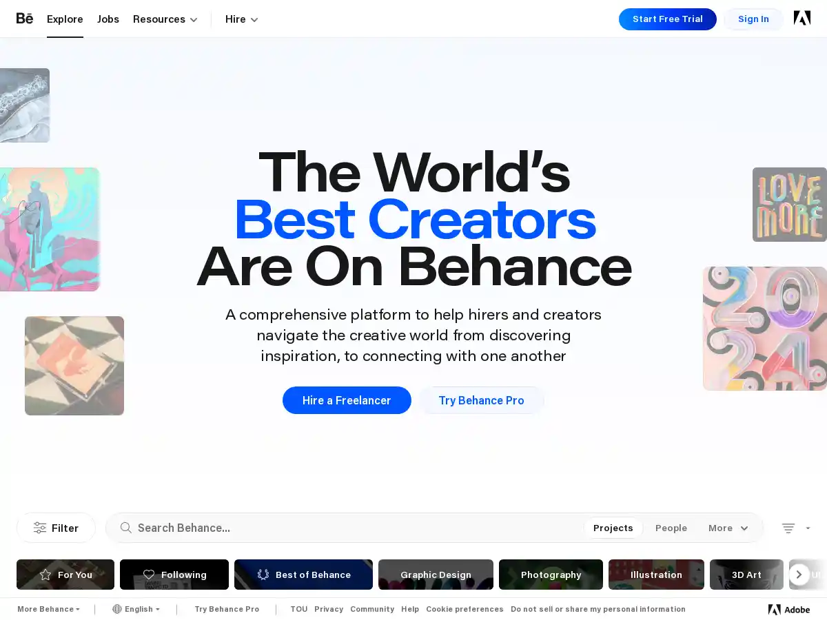 Behance screenshot