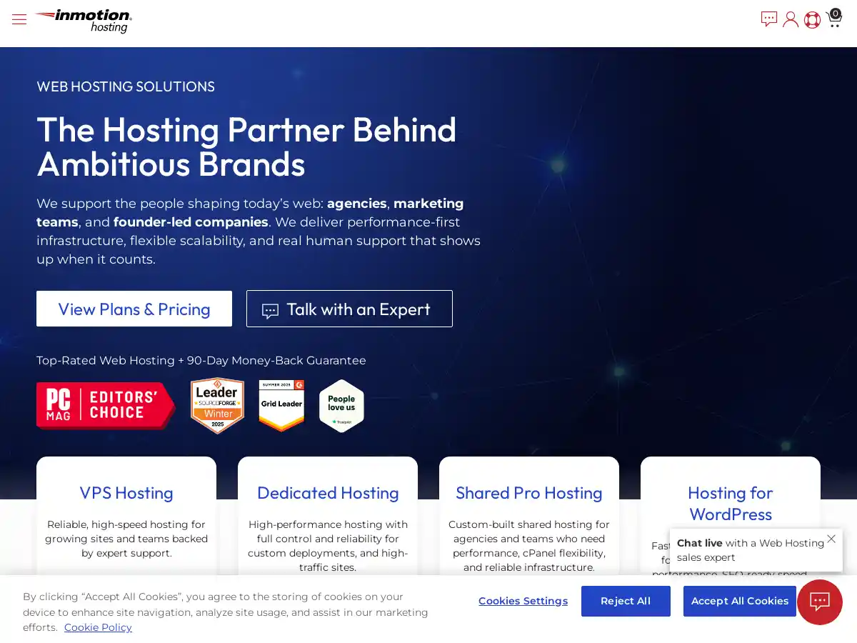 InMotion Hosting screenshot
