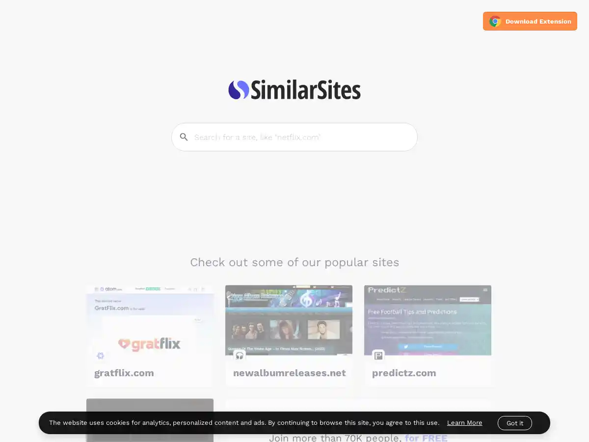 Similar Sites screenshot
