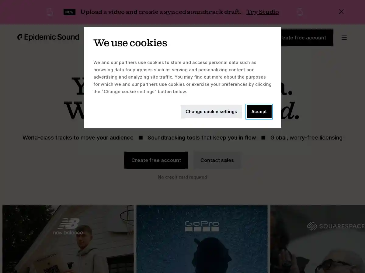 Epidemic Sound screenshot