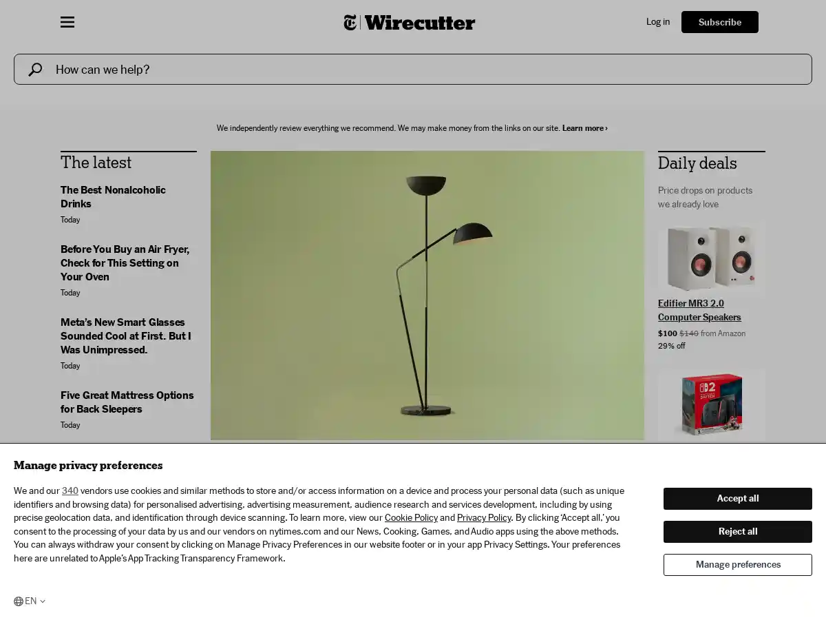 Wirecutter screenshot