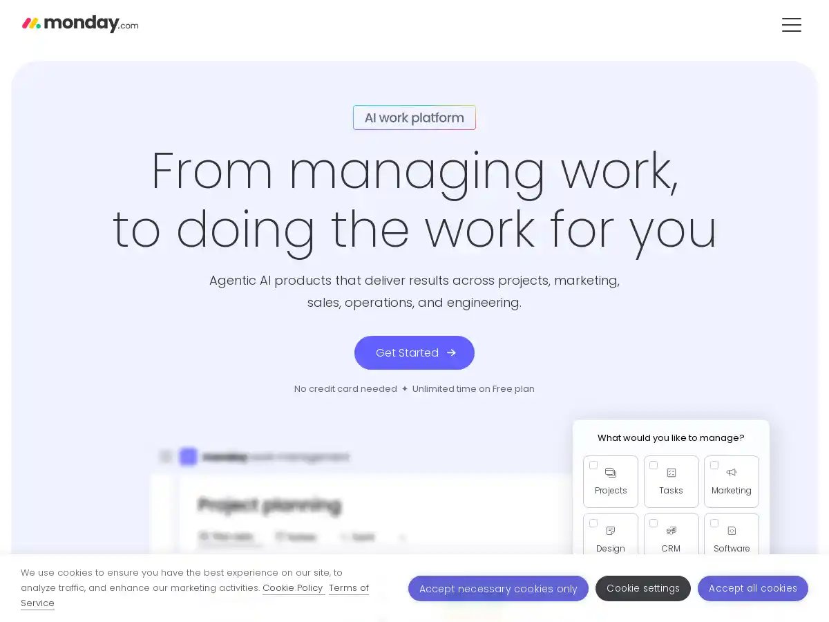 monday.com screenshot