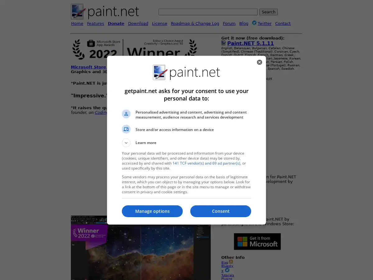 Paint.NET screenshot