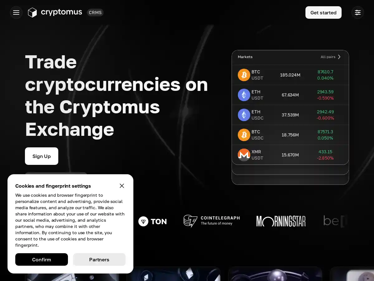 Cryptomus screenshot