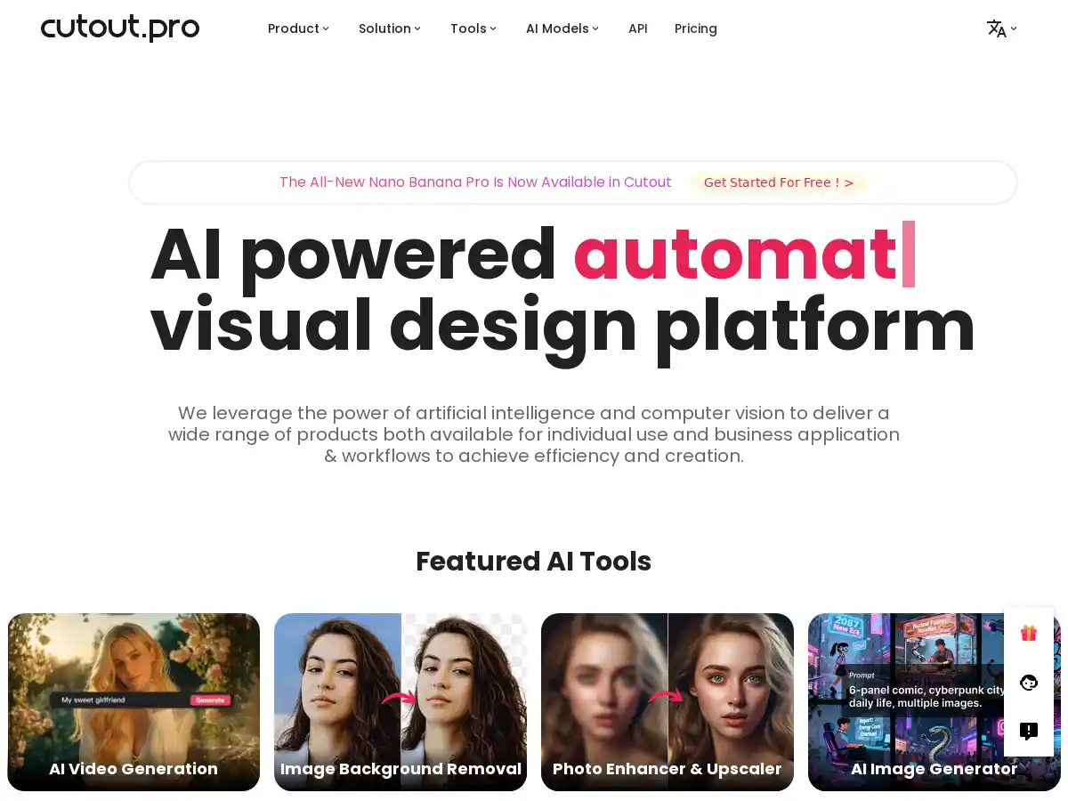 Cutout.pro screenshot