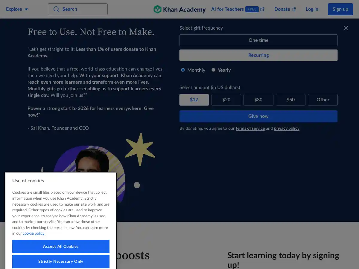 Khan Academy screenshot