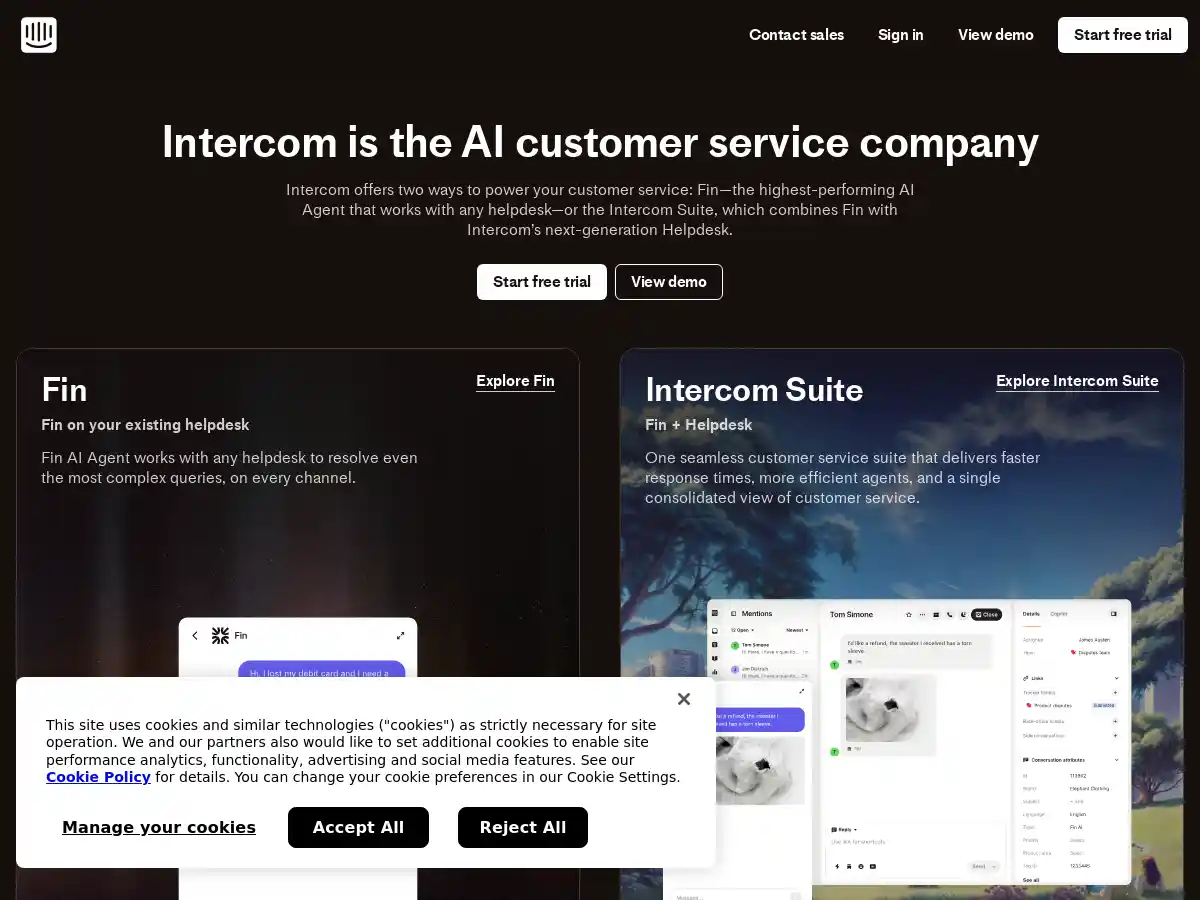 Intercom screenshot
