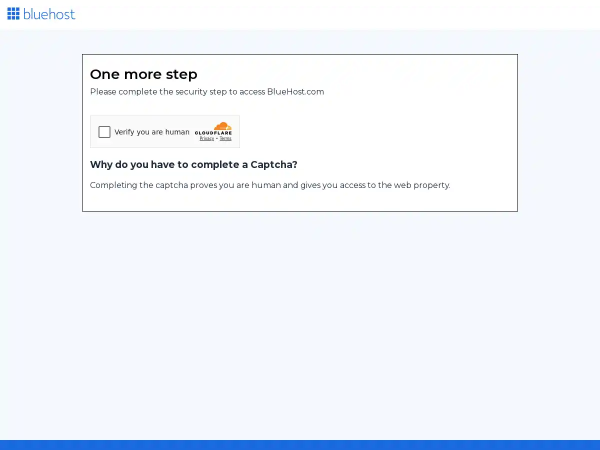 Bluehost screenshot