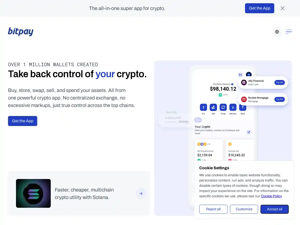 BitPay screenshot