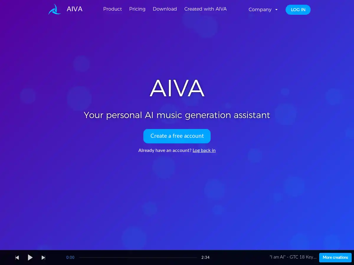 AIVA screenshot