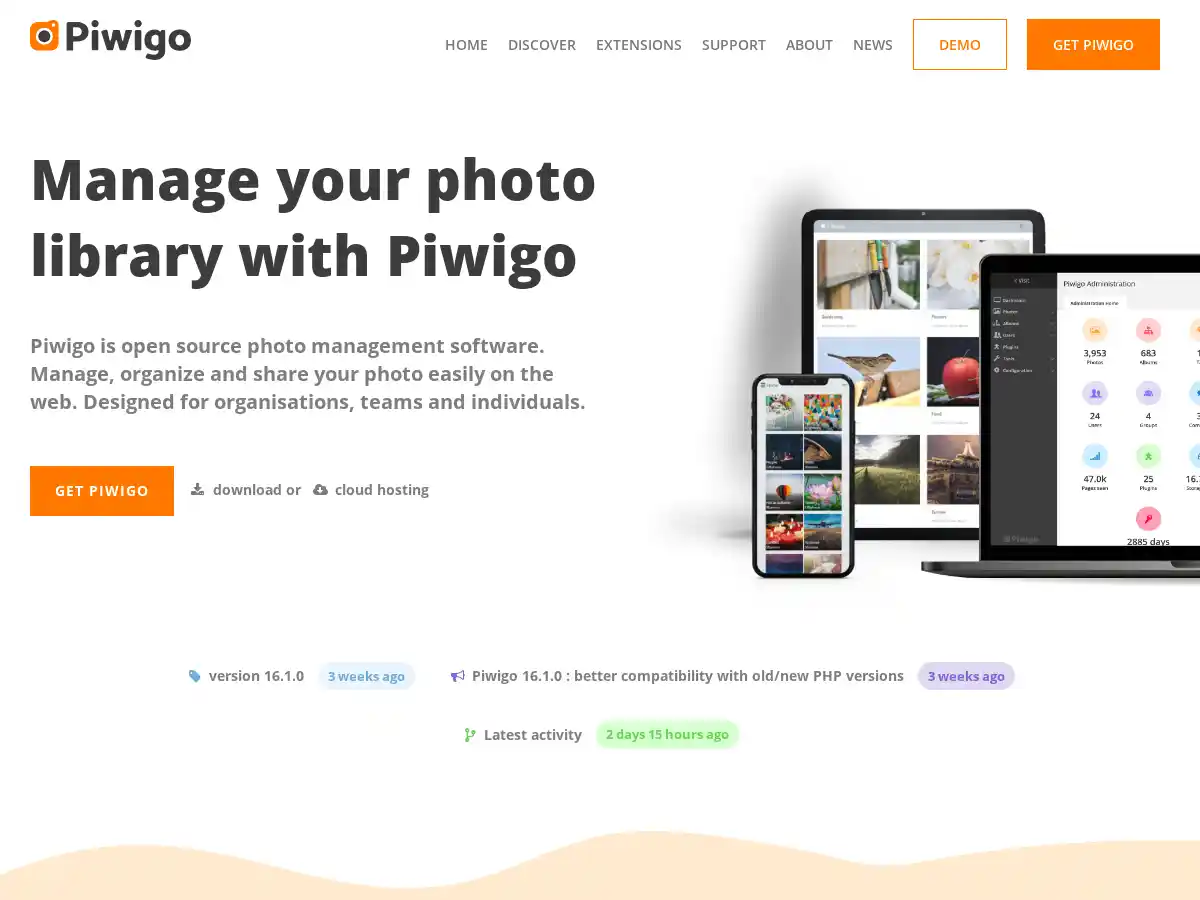 Piwigo screenshot