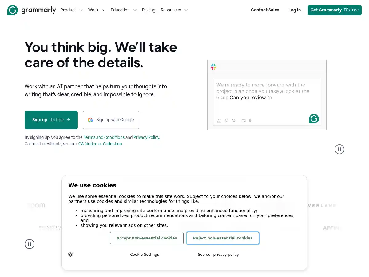 Grammarly screenshot
