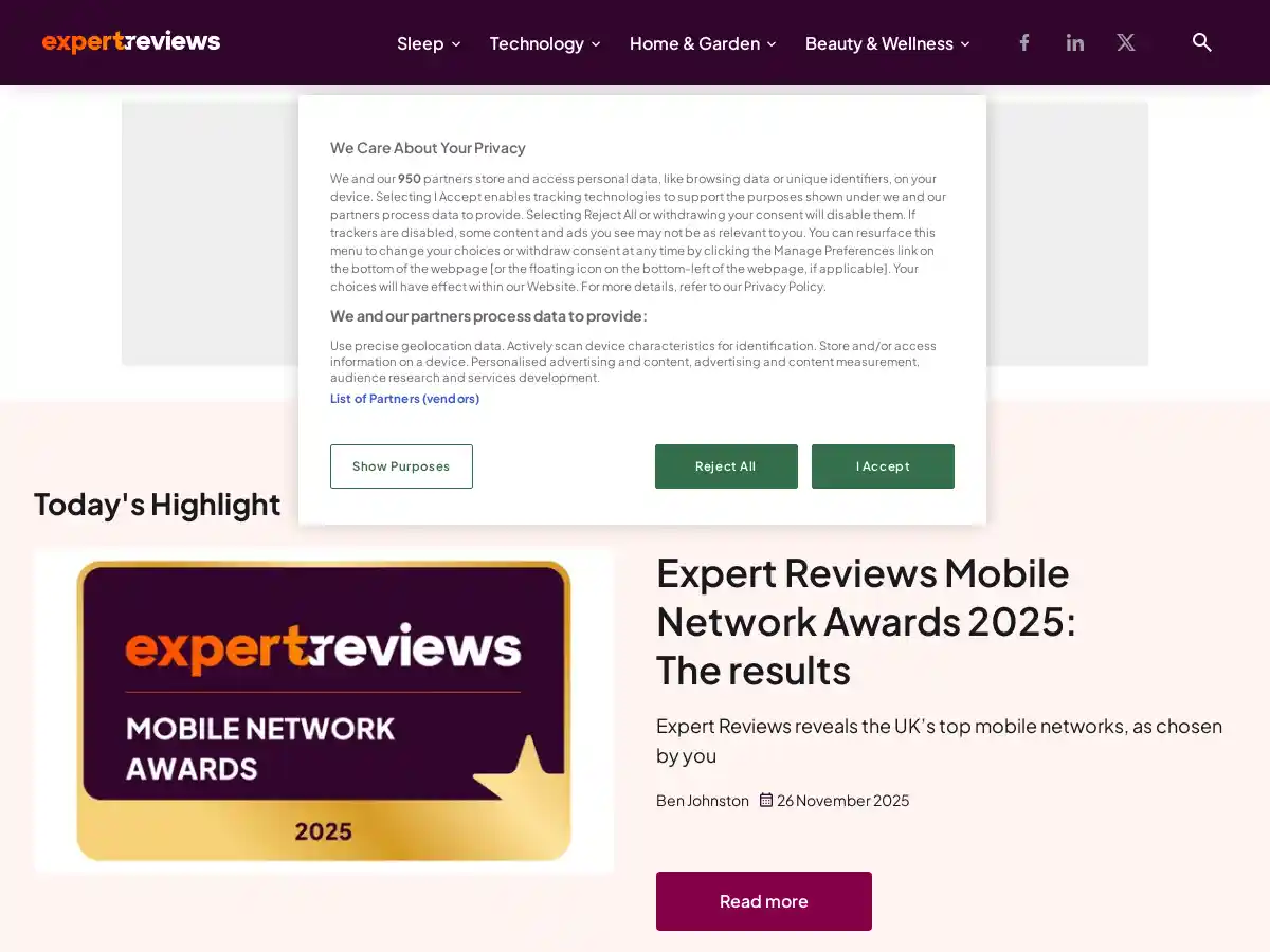Expert Reviews screenshot