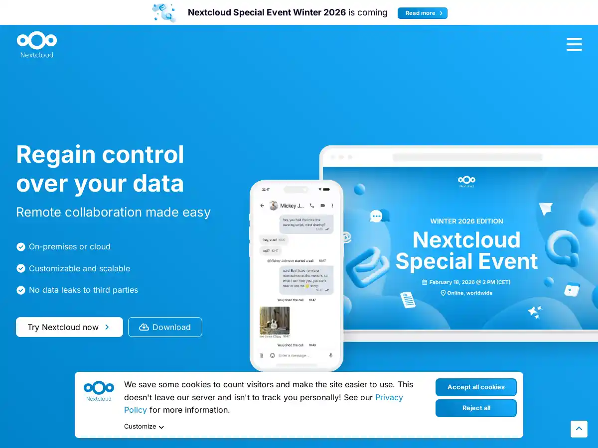 Nextcloud screenshot