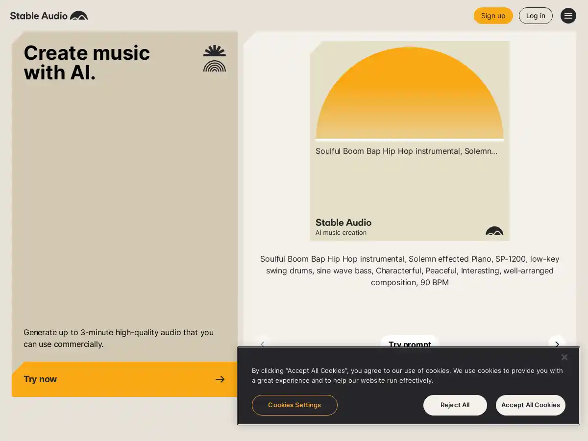 Stable Audio screenshot