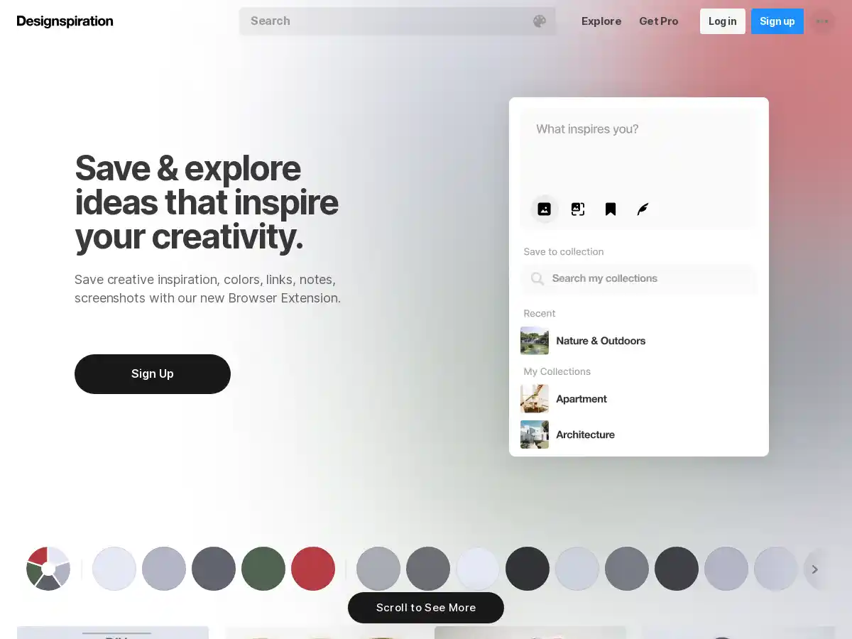 Designspiration screenshot