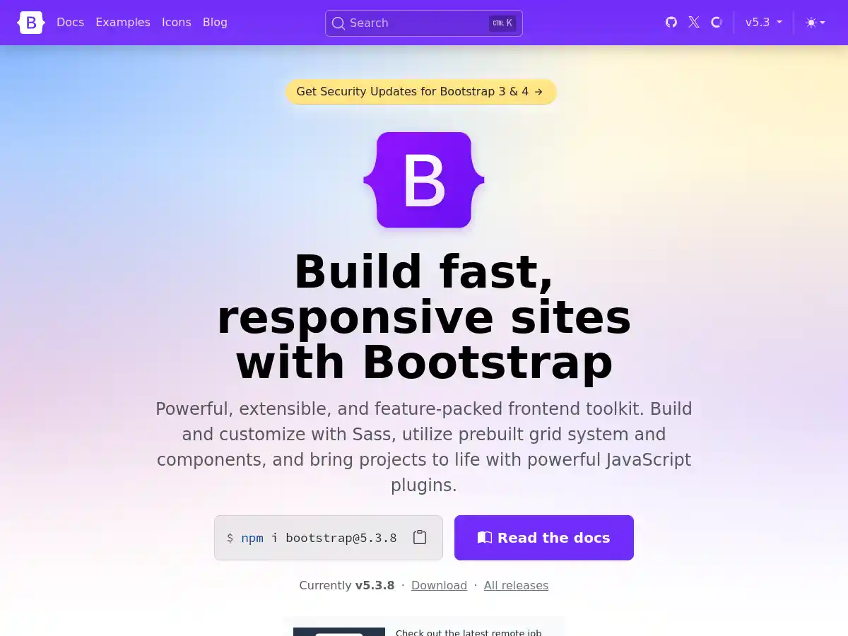 Bootstrap screenshot