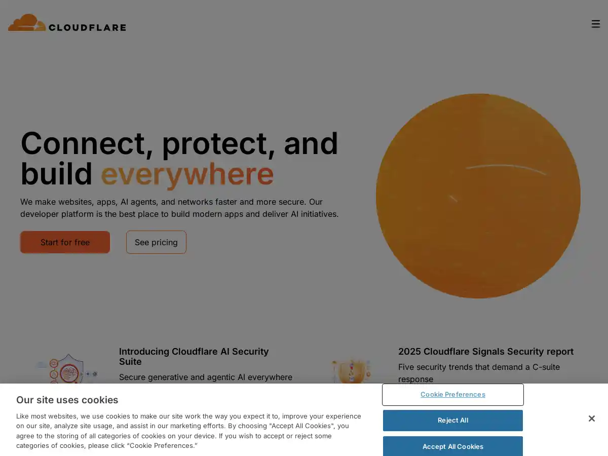 Cloudflare screenshot