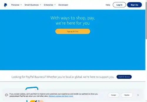 PayPal screenshot