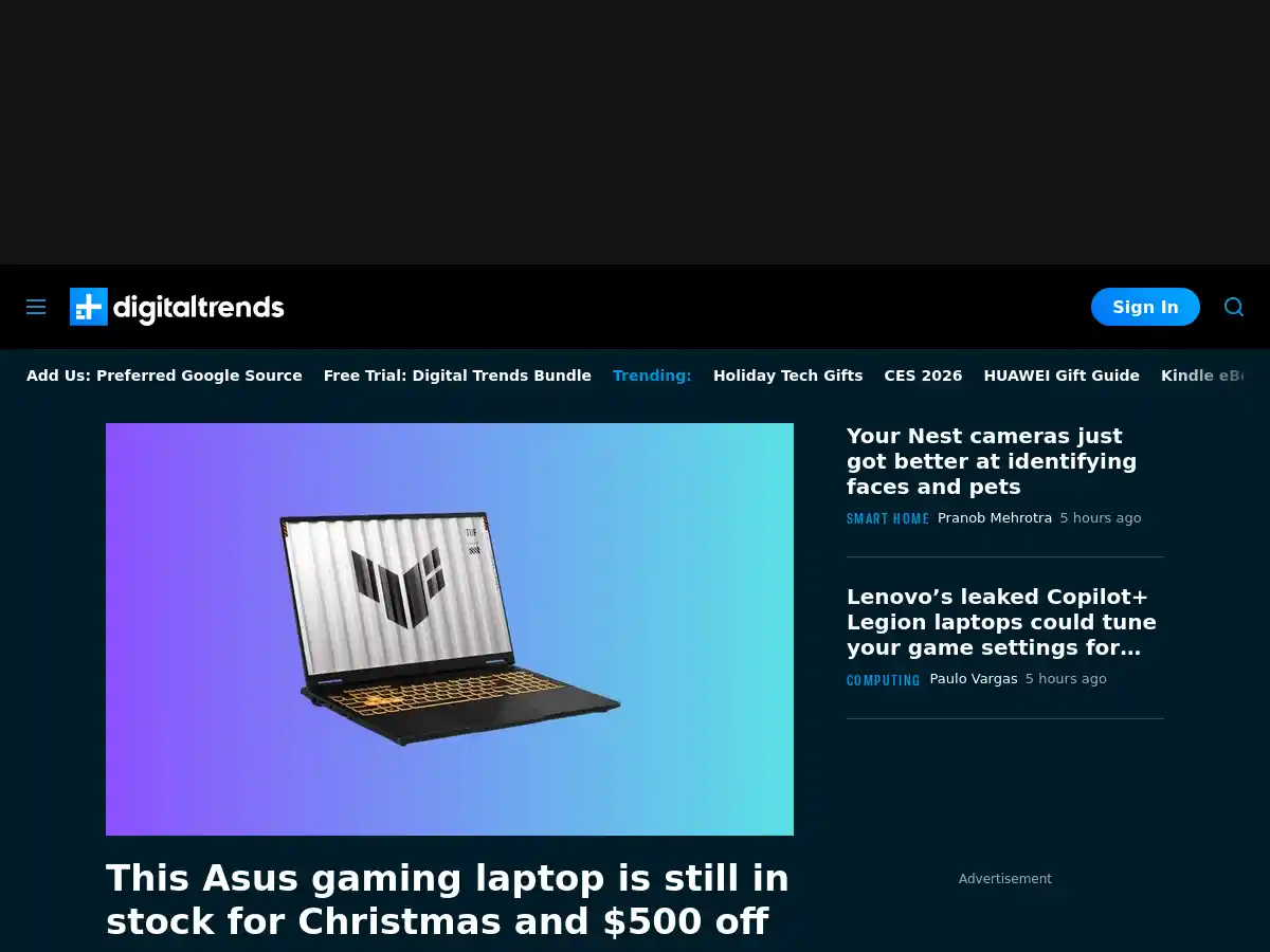 Digital Trends screenshot