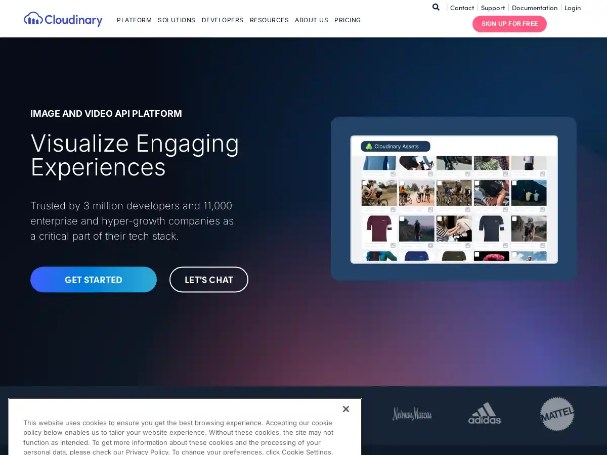 Cloudinary screenshot