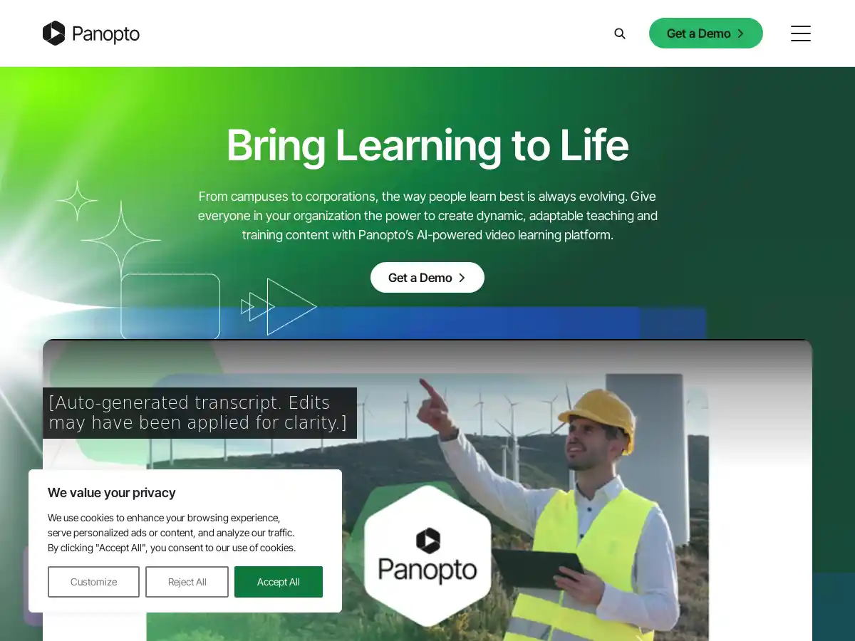 Panopto screenshot
