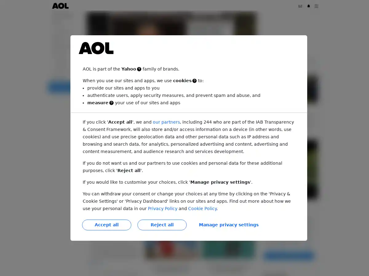 AOL Mail screenshot
