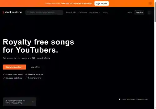 StockMusic.net screenshot