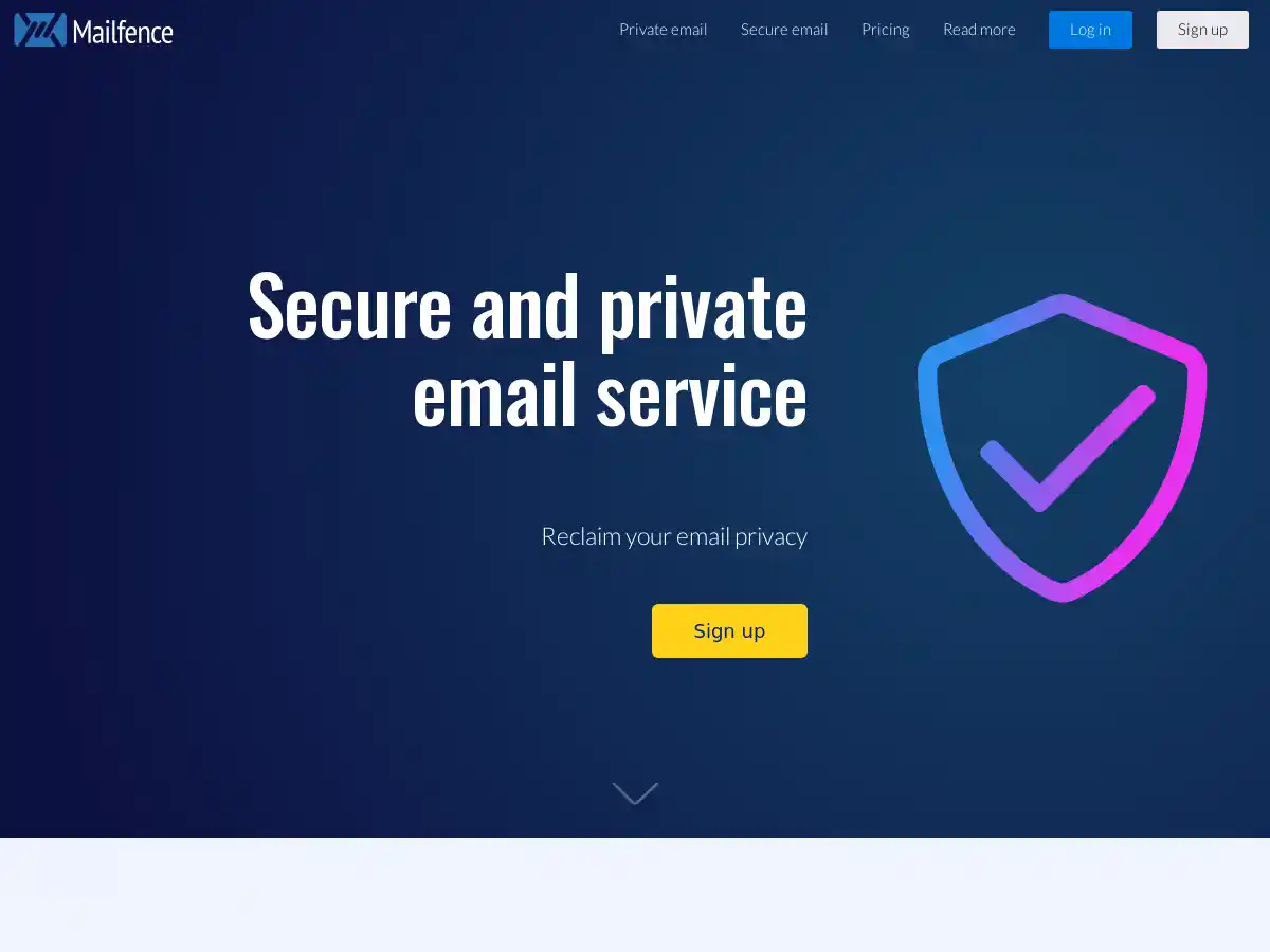 Mailfence screenshot