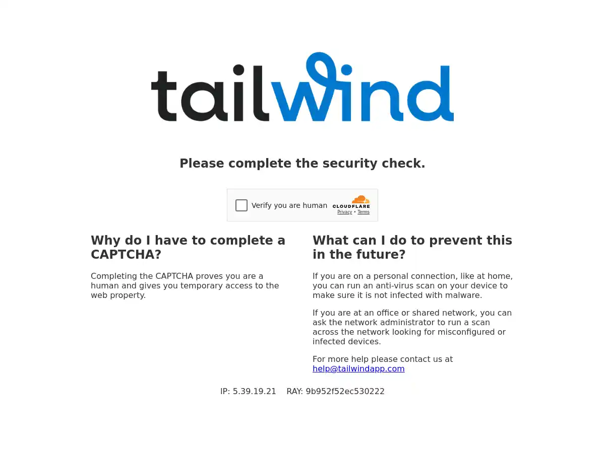 Tailwind screenshot